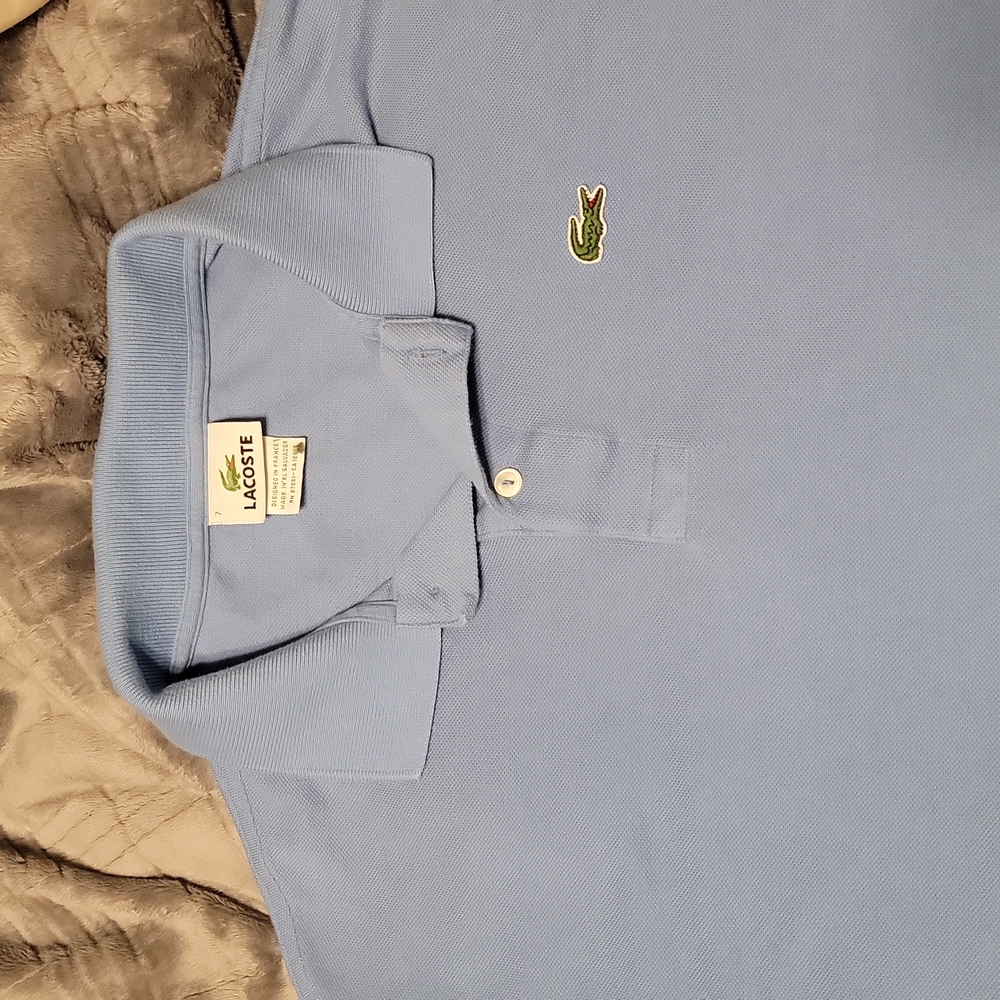 Blue Men's Lacoste shirt size 7